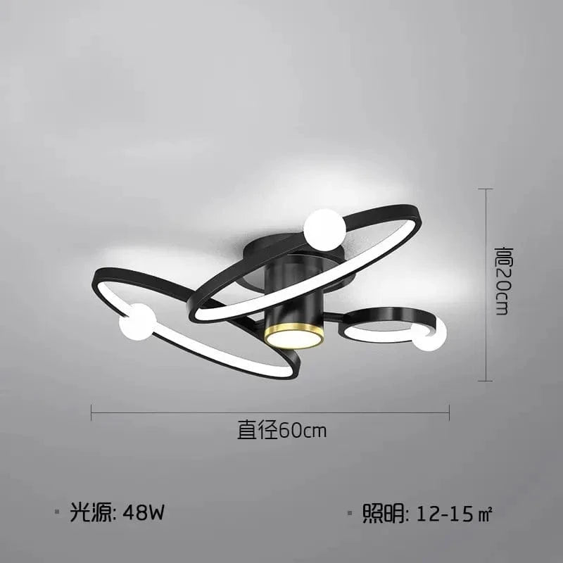 Plafonnier LED Noir Maison Glow | Marco Lucetti 3 têtes / Lumière blanche