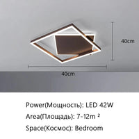 Plafonnier LED noir moderne pour chambre, bureau et salon | Marco Lucetti