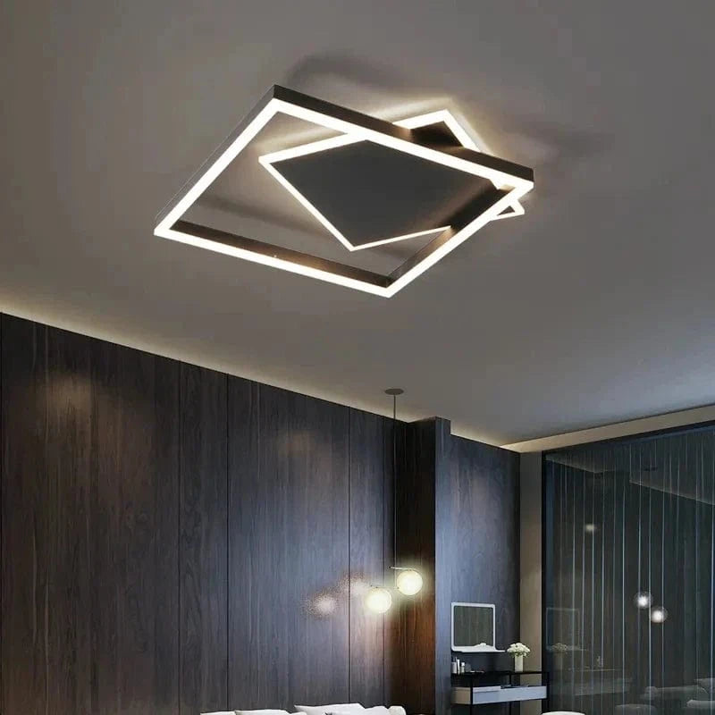 Plafonnier LED noir moderne pour chambre, bureau et salon | Marco Lucetti