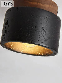 Plafonnier LED Noir Pierre - LuxLum | Marco Lucetti