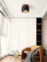 Plafonnier LED Noir Pierre - LuxLum | Marco Lucetti