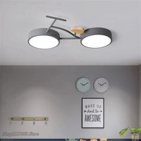 Plafonnier LED Nordic 3 couleurs température vélo - Lampe enfant pour chambre de bébé en vert, blanc et gris | Marco Lucetti