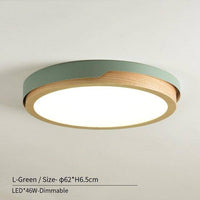 Plafonnier LED Nordic en bois et métal - Choix de coloris | Marco Lucetti Vert - L - Dimmable