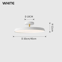 Plafonnier LED Nordic Minimalist Style | Marco Lucetti Blanc / 30 cm / Lumière modifiable