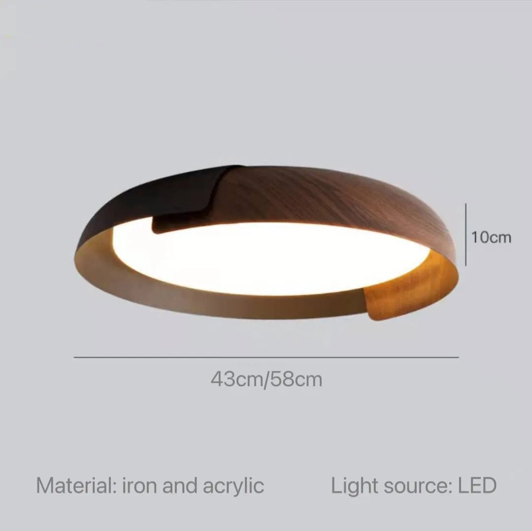 Plafonnier LED Nordic Wood Style‍. | Marco Lucetti Noir / 43 cm / 3 couleurs claires