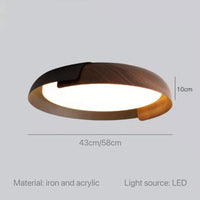 Plafonnier LED Nordic Wood Style‍. | Marco Lucetti Noir / 43 cm / 3 couleurs claires