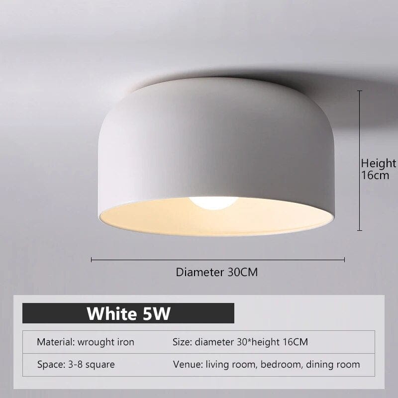 Plafonnier LED Nordica Noir/Blanc | Marco Lucetti Blanc / Blanc chaud