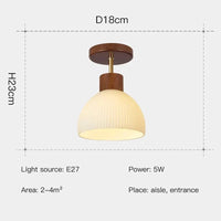 Plafonnier LED Nordico en Bois et Verre | Marco Lucetti