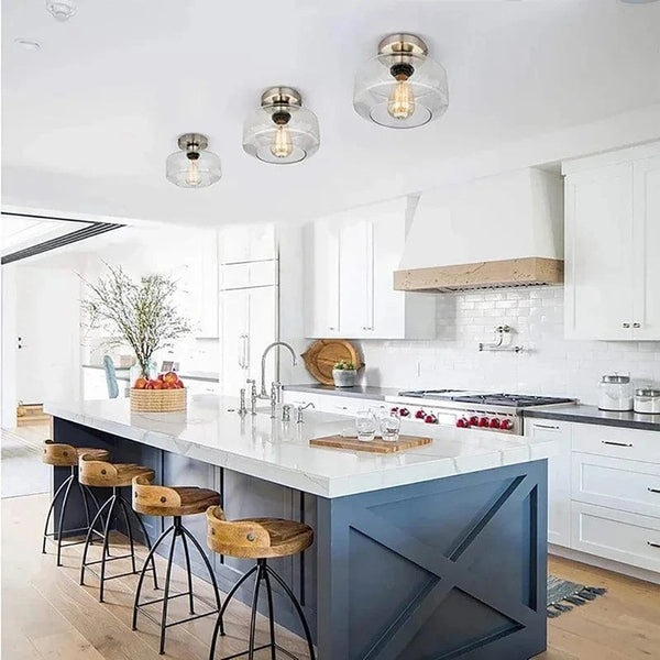 Plafonnier LED Nordik en Verre Moderne pour Décoration Intérieure | Marco Lucetti