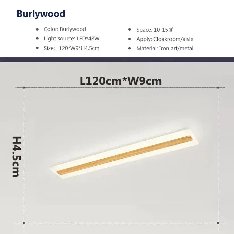 Plafonnier LED NordikBois - Design Moderne Décoratif | Marco Lucetti Bois L120 / Blanc froid