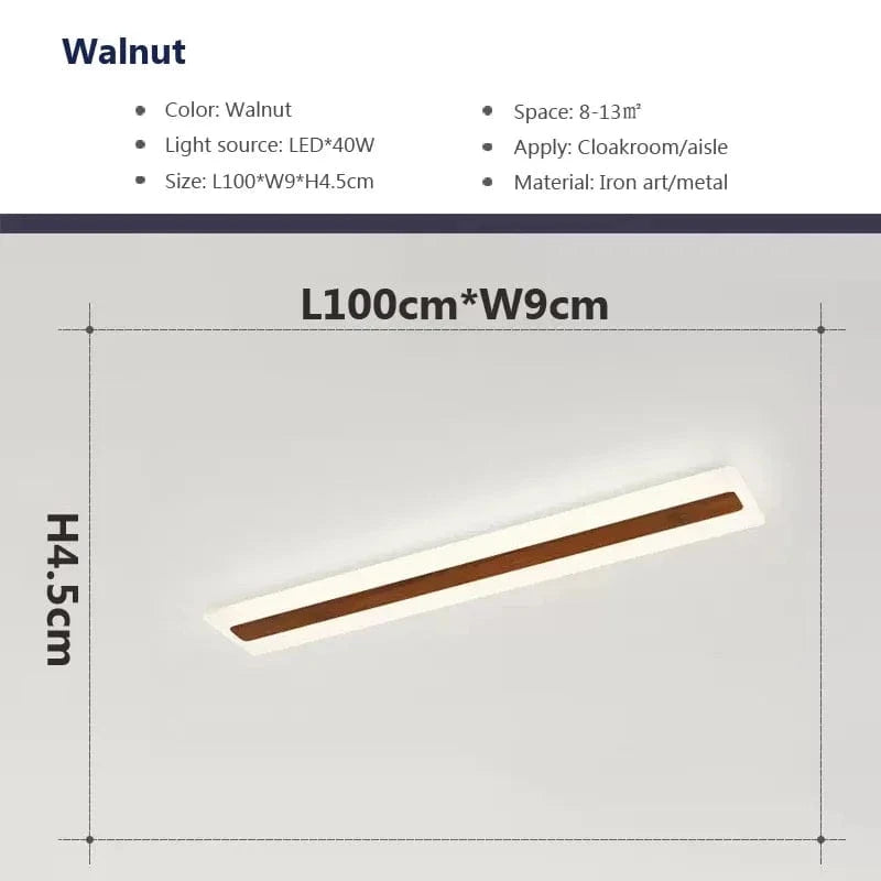 Plafonnier LED NordikBois - Design Moderne Décoratif | Marco Lucetti Noyer L100 / Blanc froid