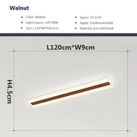 Plafonnier LED NordikBois - Design Moderne Décoratif | Marco Lucetti Noyer L120 / Blanc froid