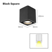 Plafonnier LED NordikDesign | Marco Lucetti Carré Noir / GU10 sans ampoule