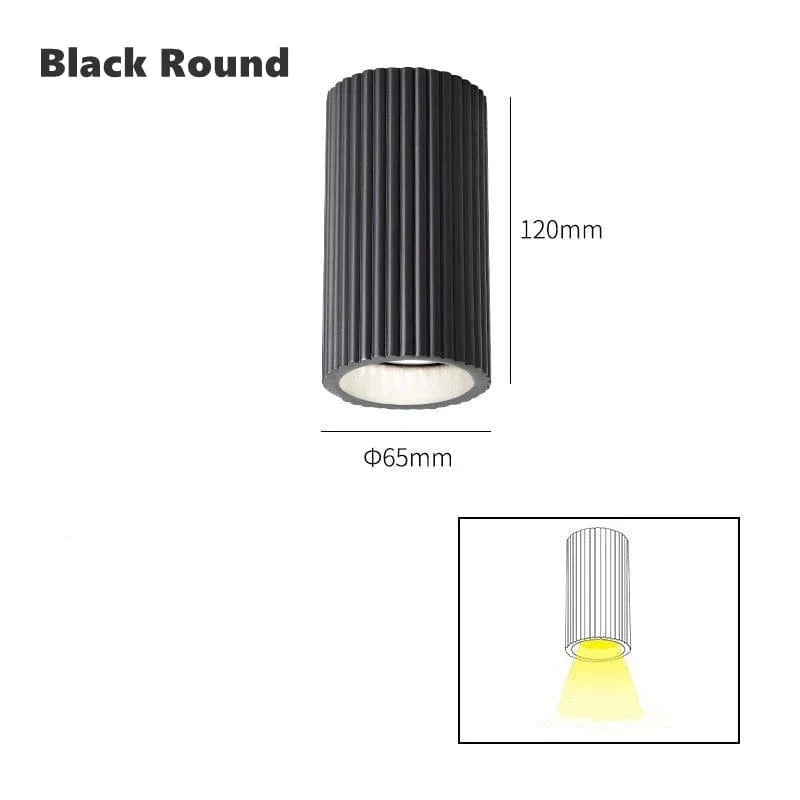 Plafonnier LED NordikDesign | Marco Lucetti Rond Noir / GU10 sans ampoule