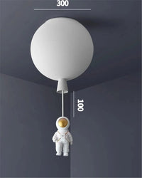 Plafonnier LED nordique « Astronaute et Ballons » pour Enfants | Marco Lucetti Blanc l