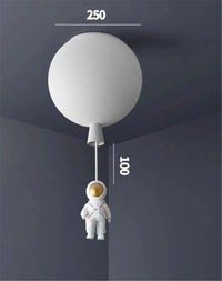Plafonnier LED nordique « Astronaute et Ballons » pour Enfants | Marco Lucetti Blanc m