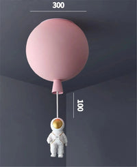 Plafonnier LED nordique « Astronaute et Ballons » pour Enfants | Marco Lucetti Rose l