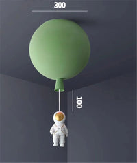Plafonnier LED nordique « Astronaute et Ballons » pour Enfants | Marco Lucetti Vert l