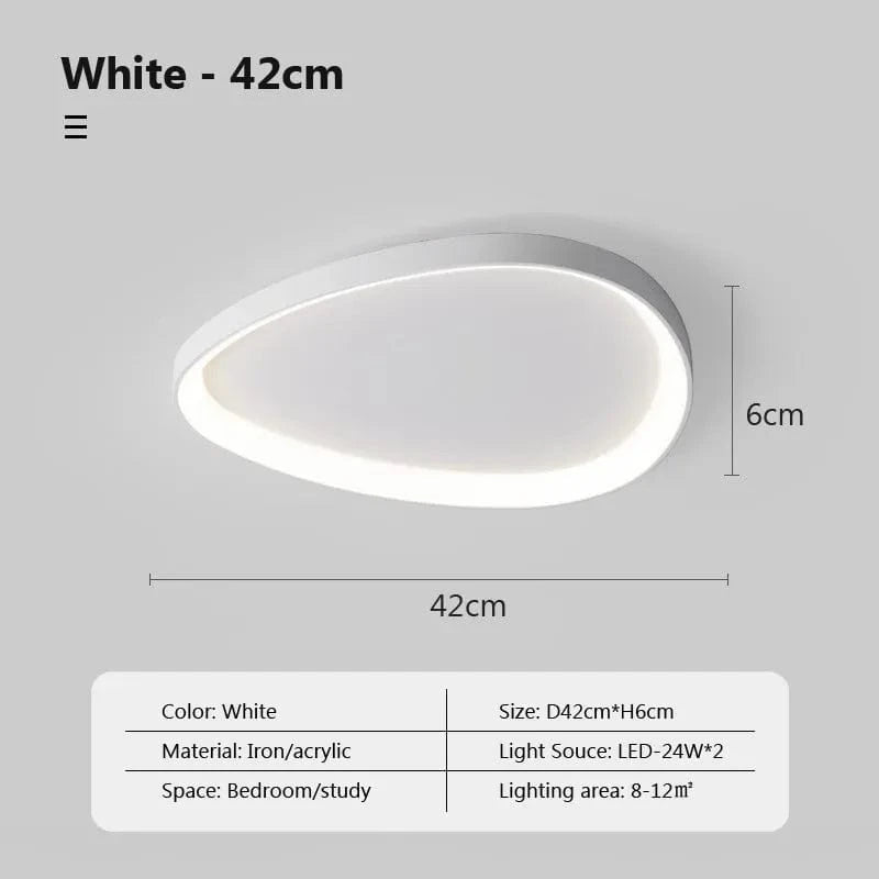 Plafonnier LED nordique au design épuré | Marco Lucetti Blanc-42cm / Lumière trichromatique / 220V
