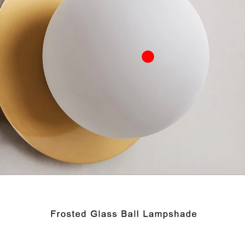 Plafonnier LED Nordique avec Boule en Verre Dépoli pour Intérieur - Concept Lumière