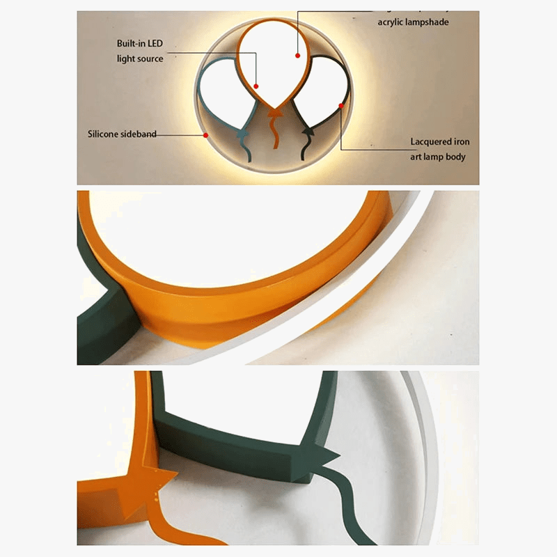 Plafonnier LED nordique "Ballon Magique" pour Décoration de Chambre Enfant. | Marco Lucetti