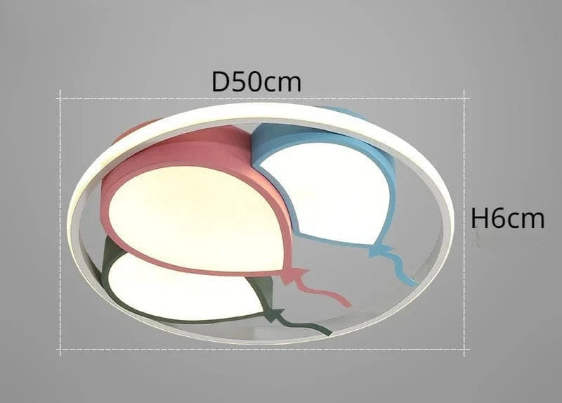Plafonnier LED nordique "Ballon Magique" pour Décoration de Chambre Enfant. | Marco Lucetti Bleu Rose Vert / RC