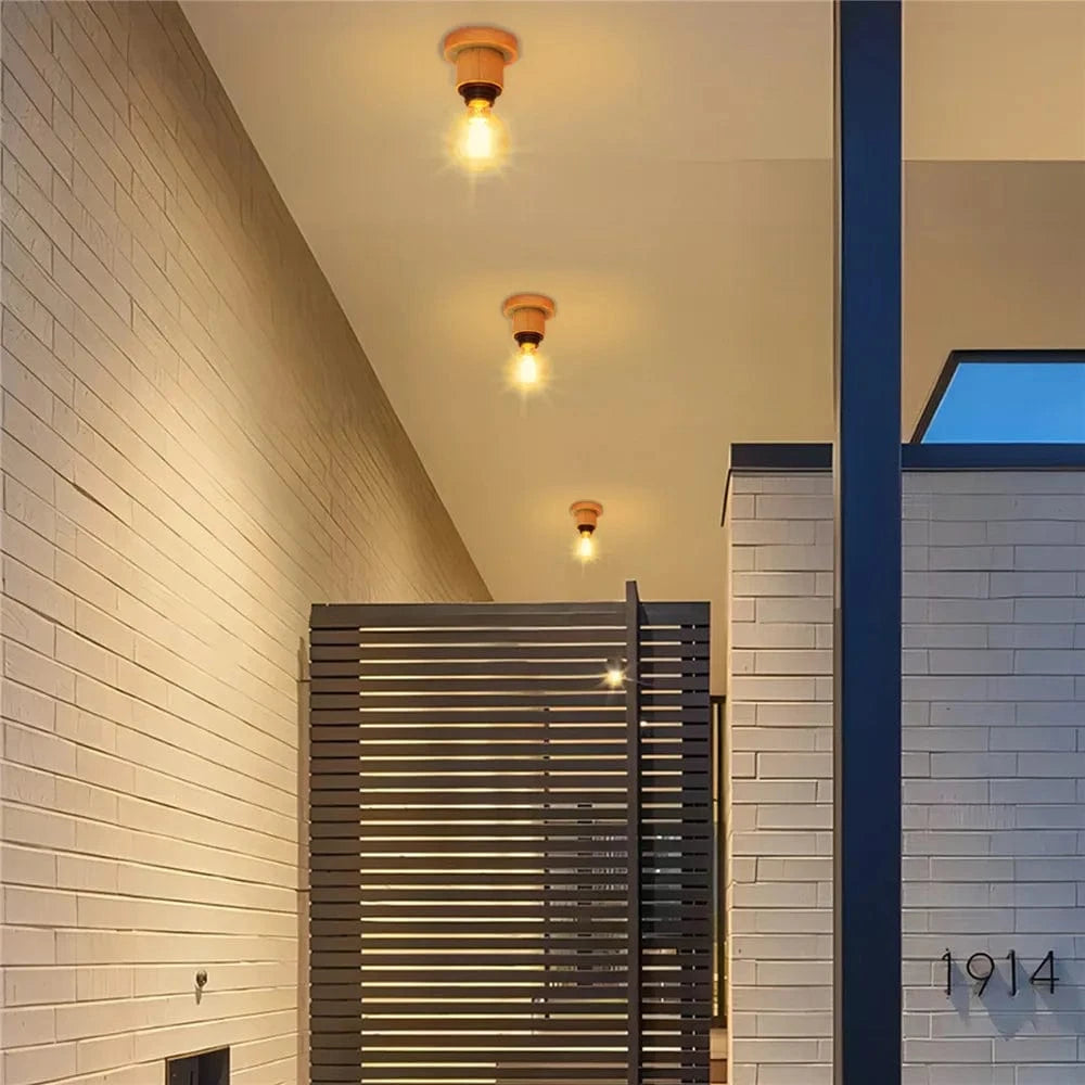 Plafonnier LED Nordique Bois - Lampe Décor Salon | Marco Lucetti Bois