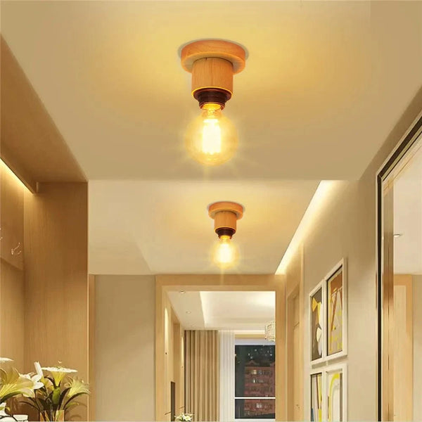 Plafonnier LED Nordique Bois - Lampe Décor Salon | Marco Lucetti Bois
