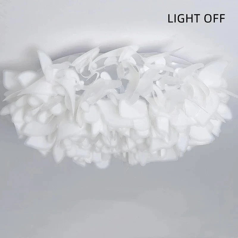 Plafonnier LED Nordique Chic - Fleurs Blanches | Marco Lucetti