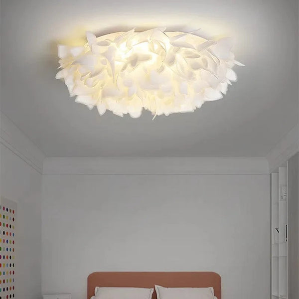 Plafonnier LED Nordique Chic - Fleurs Blanches | Marco Lucetti