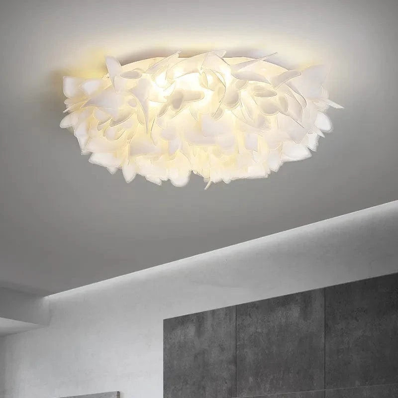 Plafonnier LED Nordique Chic - Fleurs Blanches | Marco Lucetti