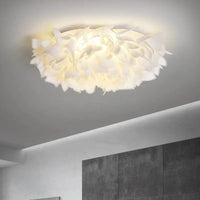 Plafonnier LED Nordique Chic - Fleurs Blanches | Marco Lucetti