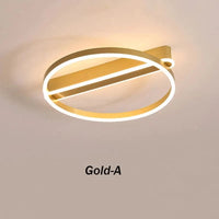 Plafonnier LED Nordique Circulaire en Acrylique Simple | Marco Lucetti Or-A / Lumière blanche / Diamètre 42 cm
