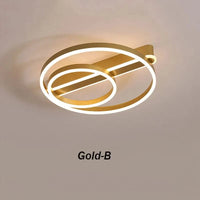 Plafonnier LED Nordique Circulaire en Acrylique Simple | Marco Lucetti Or-B / Lumière blanche / Diamètre 42 cm