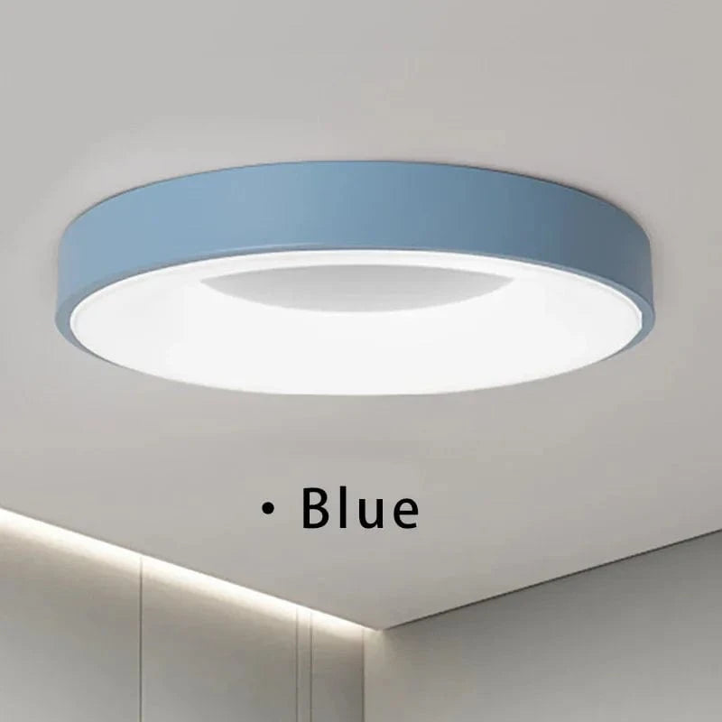 Plafonnier LED nordique contemporain circulaire Lumina | Marco Lucetti Bleu / Lumière chaude-3000k / 40CM-18W