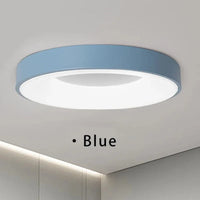 Plafonnier LED nordique contemporain circulaire Lumina | Marco Lucetti Bleu / Lumière chaude-3000k / 40CM-18W