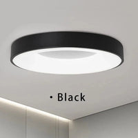 Plafonnier LED nordique contemporain circulaire Lumina | Marco Lucetti Noir / 3 couleurs de gradation / 40CM-18W