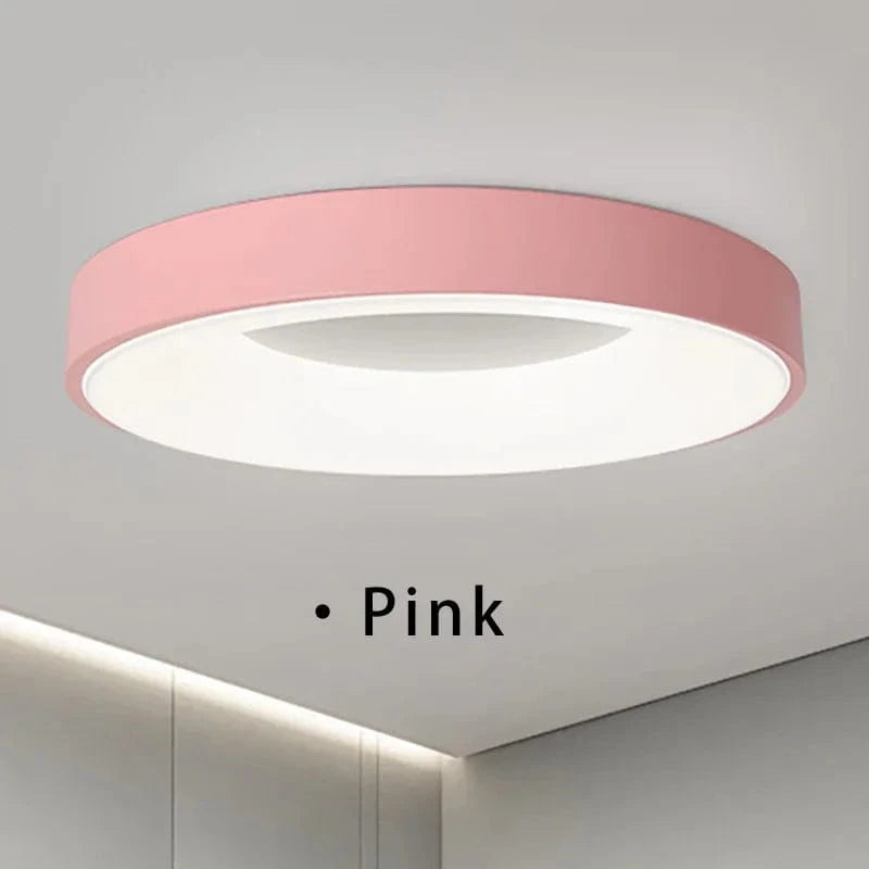 Plafonnier LED nordique contemporain circulaire Lumina | Marco Lucetti Rose / Lumière blanche-6000k / 30CM-15W