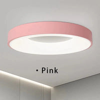 Plafonnier LED nordique contemporain circulaire Lumina | Marco Lucetti Rose / Lumière blanche-6000k / 30CM-15W