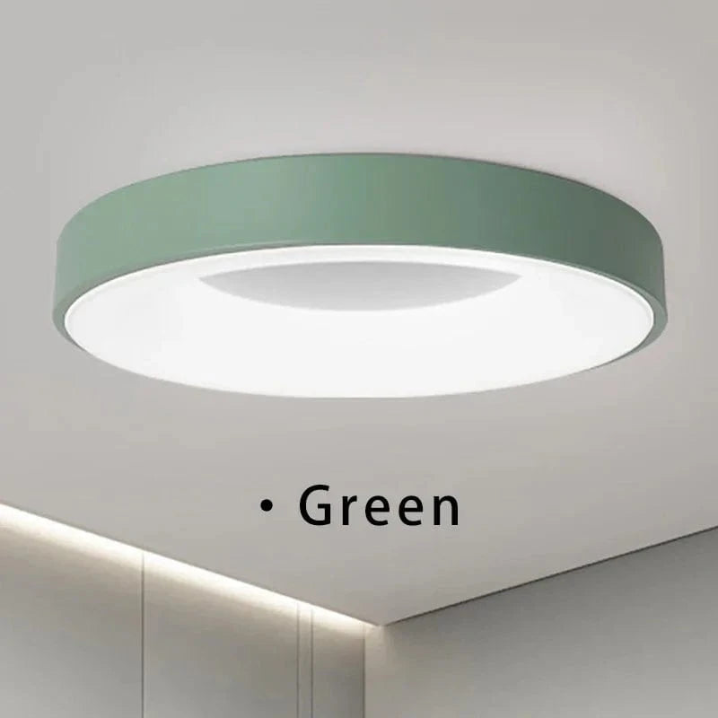 Plafonnier LED nordique contemporain circulaire Lumina | Marco Lucetti Vert / 3 couleurs de gradation / 30CM-15W