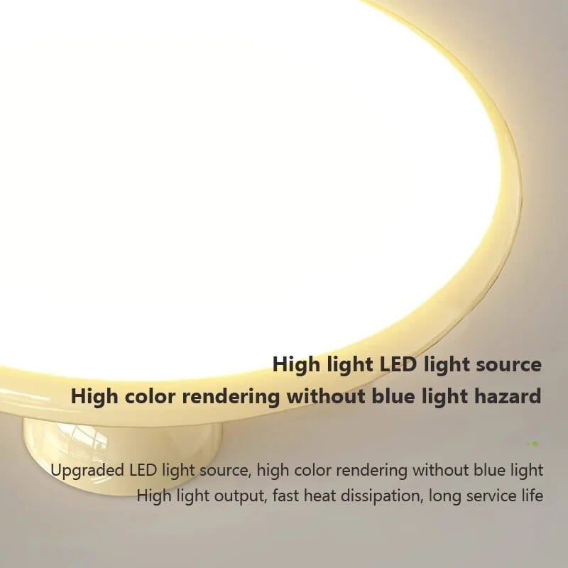 Plafonnier LED nordique crème avec design soucoupe volante | Marco Lucetti