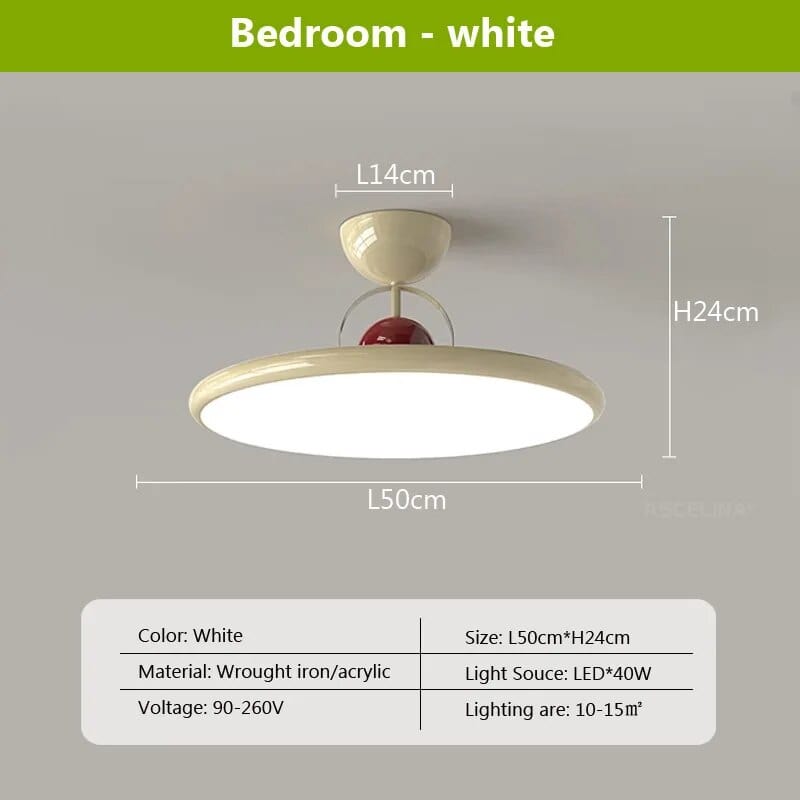 Plafonnier LED nordique crème avec design soucoupe volante | Marco Lucetti 50 cm Blanc / Blanc froid