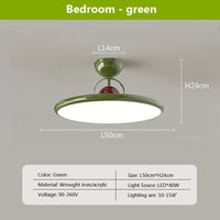 Plafonnier LED nordique crème avec design soucoupe volante | Marco Lucetti 50 cm Vert / Blanc froid