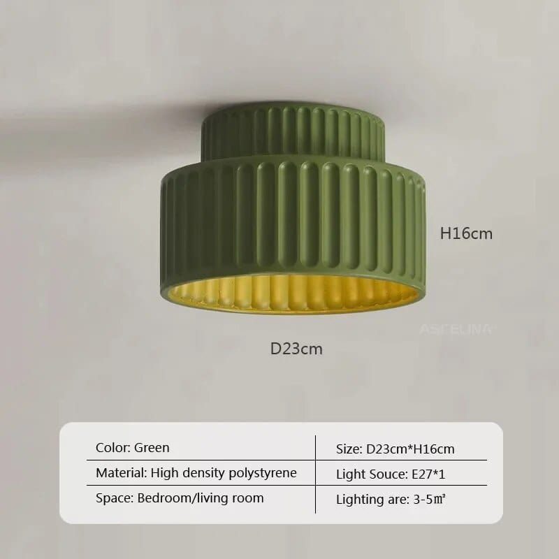 Plafonnier LED Nordique Crémeux - Luminaire Déco | Marco Lucetti Vert / Lumière tricolore