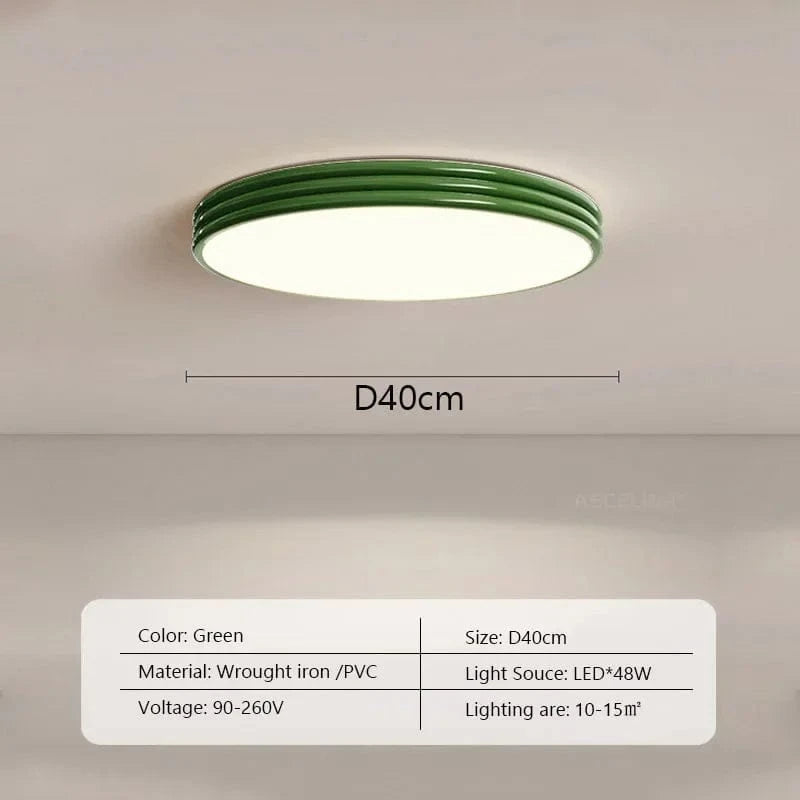 Plafonnier LED Nordique Crémeux-Vent | Marco Lucetti G40CM / Lumière trichromatique