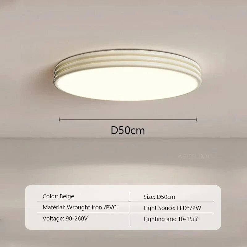 Plafonnier LED Nordique Crémeux-Vent | Marco Lucetti L50CM / Lumière trichromatique