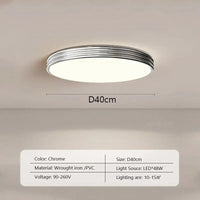 Plafonnier LED Nordique Crémeux-Vent | Marco Lucetti S40CM / Lumière trichromatique