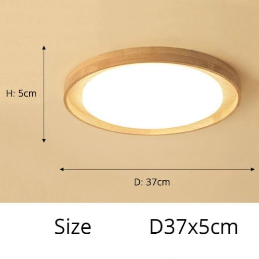 Plafonnier LED nordique en bois Adartza | Marco Lucetti 37 x 5 cm / Dimmable