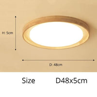 Plafonnier LED nordique en bois Adartza | Marco Lucetti 48 x 5 cm / Froide