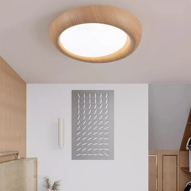 Plafonnier LED nordique en bois et acrylique anti lumière bleue | Marco Lucetti